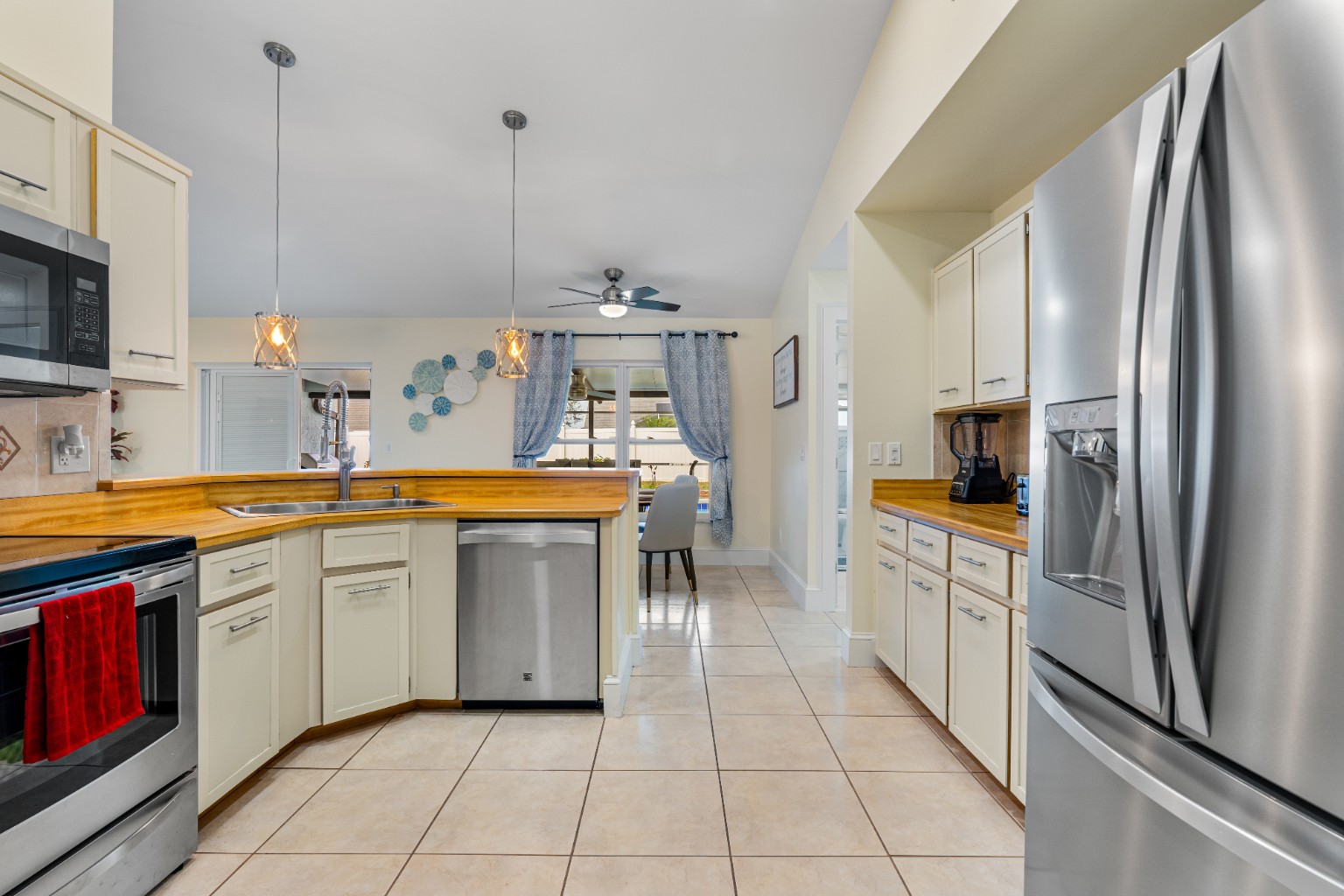 Kitchen with stainless appliances